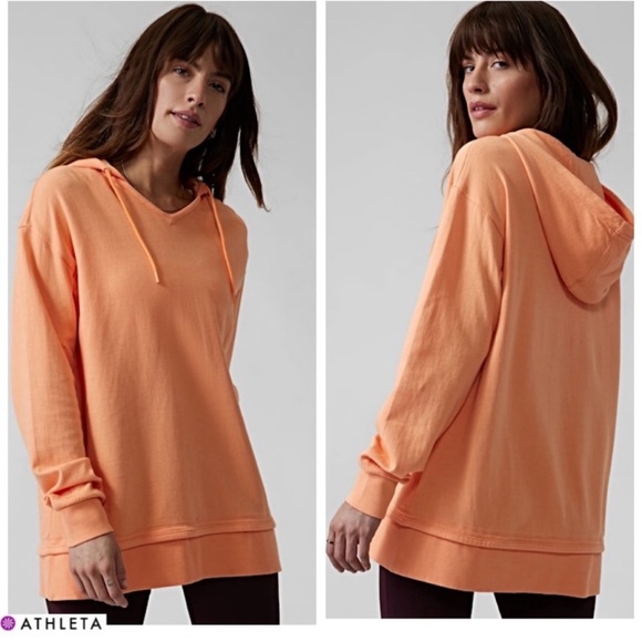 Athleta Tops - Athleta Sundown Alliance Hoodie Orange Size Small Lightweight Oversized